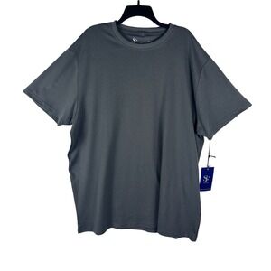 Straight Faded Charcoal Grey Crew‎ Neck T-Shirt Mens 2XB Big & Tall 124116 New